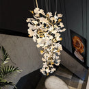 Axyaa Modern Vintage Stair Chandeliers Indoor Lighting Ceiling Lamp LED for Living Room