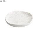 Axyaa Ceramic Irregular Plate Set for Dessert Sushi Dim Sum Molecular Cuisine