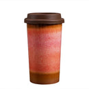 Axyaa Ceramic Gradient Coffee Cup with Silicone Cover, Portable & Creative Office Home Cup