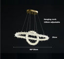 Axyaa Crystal Chandelier Circular for Living Room Nordic Dining Bedroom