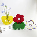 Axyaa Geometric Multicolor Acrylic Flower Vase Modern Wedding Decor