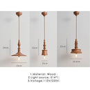 Axyaa Wooden Hanging Light Fixture for Modern Indoor Lighting