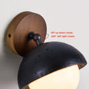 Axyaa Vintage LED Wall Lamps Pull Chain Black Travertine Adjustable Angle