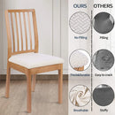 Axyaa Stretch Jacquard Dining Chair Covers: Durable Seat Slipcovers & Protector