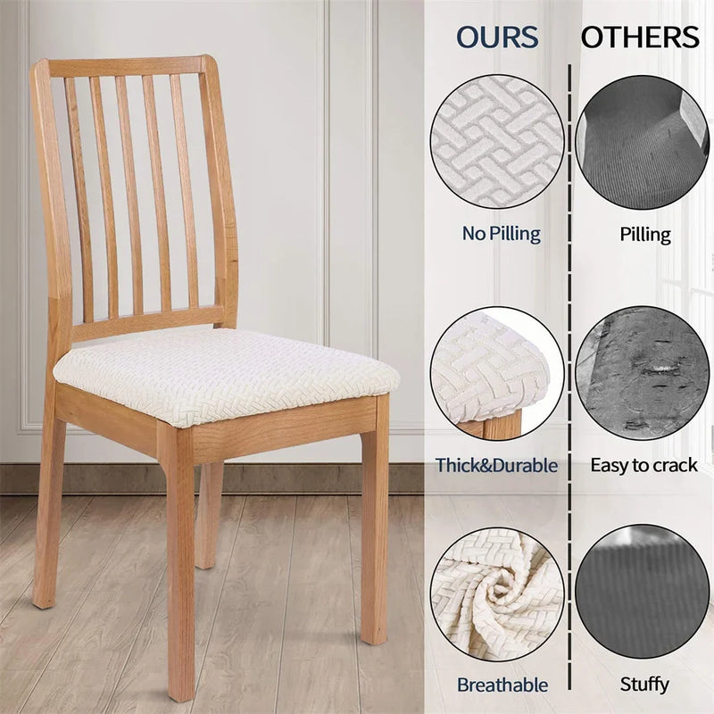 Axyaa Stretch Jacquard Dining Chair Covers: Durable Seat Slipcovers & Protector