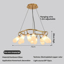 Axyaa Glass Teardrop Chandelier Modern Artistic Designer Pendant Light