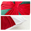 Axyaa Flannelette Bow Christmas Pillowcase 45x45 - Holiday Sofa Cushion Cover