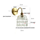 Axyaa Crystal Vintage LED Wall Lights Pull Chain Switch Stair Light Fixtures