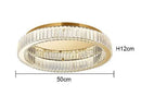 Axyaa Crystal Circle LED Chandelier: Modern Ceiling Light for Home Decor