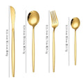 Axyaa Stainless Steel Cutlery Set: Knife Fork Teaspoons Coffee Spoons Dinnerware Kitchen
