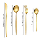 Axyaa Stainless Steel Cutlery Set: Knife Fork Teaspoons Coffee Spoons Dinnerware Kitchen