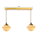 Axyaa Glass LED Pendant Light: Nordic Design, Milky White, Copper Socket; Ideal for Home, Restaurant, Bar.