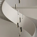 Axyaa Crystal Chandelier Stair Pendant Lamp Living Room Pendant Lights Interior Lighting