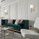 Axya Glass Ball Wall Lamp: Modern Metal Lighting for Home, Living Room, Bedroom, Bar, Aisle