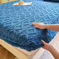 Axyaa Winter Flannel Fleece Bed Sheet - Double Bed Coral Fleece Fitted Sheet