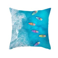 Axyaa Summer Beach Vacation Blue Pillow Case - Seaside Hotel Sofa Decoration