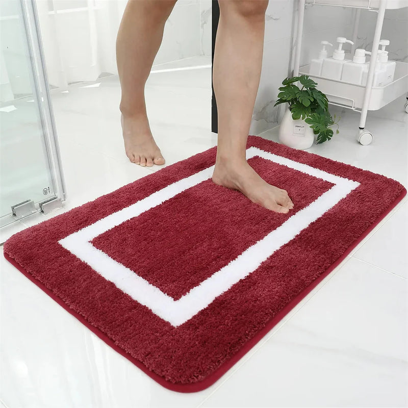 Axyaa Plush Bath Mat: Soft Non-Slip Rug for Bathroom, Bedroom, or Living Room
