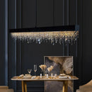 Axyaa Modern Crystal Chandelier LED Hanging Lamp for Home Decor