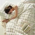 Axyaa Autumn/Winter Rabbit Fleece 4-Piece Bedding Set