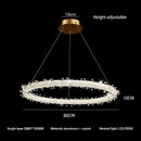 Axyaa Crystal Pendant Light: Modern Luxury Chandelier for Dining Room and Living Room
