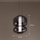 Axyaa Smoke White Glass LED Chandelier for Bedroom, Living Room, Study & Hotel