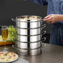 Axyaa Stainless Steel Steamer Tray with Cover - Double Ear Dumpling Rack