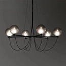 Axyaa Glass Chandelier: Modern Personalized Pendant Light for Living Room & Dining Room