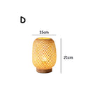 Axyaa Bamboo Handicraft Table Lamp - Vintage Handmade Wooden Light