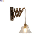 Axyaa Walnut Copper LED Wall Lights | Modern Bedroom Balcony Living Room Lamp