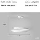 Axyaa Nordic Simple LED Dimmable Pendant Chandelier - Metal Acrylic Suspended Lighting Fixtures
