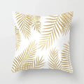 Axyaa Gold Leaf Polyester Cushion Cover - Decorative Sofa Pillow Cover