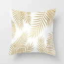 Axyaa Gold Leaf Polyester Cushion Cover - Decorative Sofa Pillow Cover