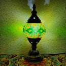 Axyaa Vintage Turkish Mosaic Table Lamp Handcrafted Art Deco Bedside Night Light
