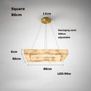 Axyaa Marble Series LED Chandelier Pendant Light - Alabaster Hanging Lamp