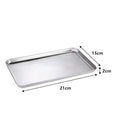 Axyaa Stainless Steel Buffet Presentation Tray - Food Serving Plate, Storage Organizer