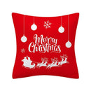 Axyaa Merry Christmas Print Sofa Cushion Decoration Pillowcase