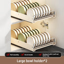 Axyaa Stainless Steel Dish Rack Cabinet Organizer Under Sink Basket
