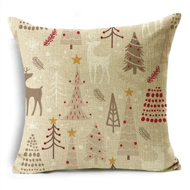 Axyaa Christmas Plant Series Pillow Covers - Festive Home Décor