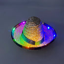 Axyaa Pet Sombrero Hat: Cute Dog Cat Straw Sun Hat with LED Lights