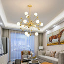 Axyaa Glass Acrylic LED Chandelier for Kitchen Restaurant Living Room