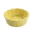 Axyaa Lace Polka Dot Ceramic Fruit Bowl | Cute Korean Style Dessert Dish