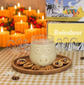 Axyaa Christmas Elk Glass Cup | Cute Reindeer Mug for Hot & Cold Drinks