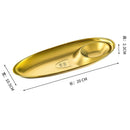 Axyaa Stainless Steel Golden Snack Plate for Serving, Restaurant Tableware