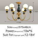 Golden Axyaa 6-Head Indoor Chandelier Pendant Light for Bedroom, Living Room, Restaurant