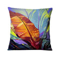 Axyaa Tropical Palm Leaf Print Cushion Cover for Living Room, Bedroom, and Car