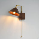 Axyaa Walnut Wood LED Wall Sconce Pull Chain Rotate Vanity Light