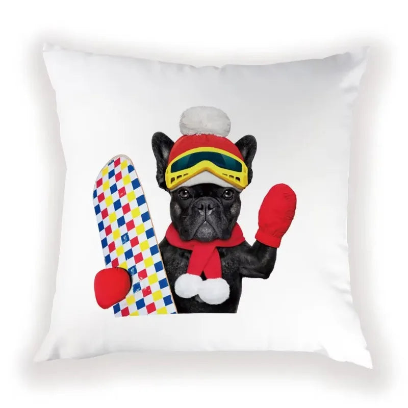 Cute Dog Cat Pillow Cover 45X45CM for Home Decor - Axyaa Brand