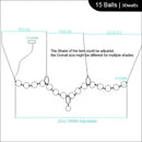 Axyaa Pearl Glass Necklace LED Chandelier - Elegant Interior Decor Lighting