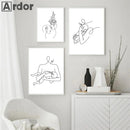 Minimalist Axyaa Mother and Child Wall Art Print for Home Decor