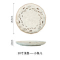 Axyaa Coarse Tao Pan Pasta Plate Set, Colorful Ceramic Tableware